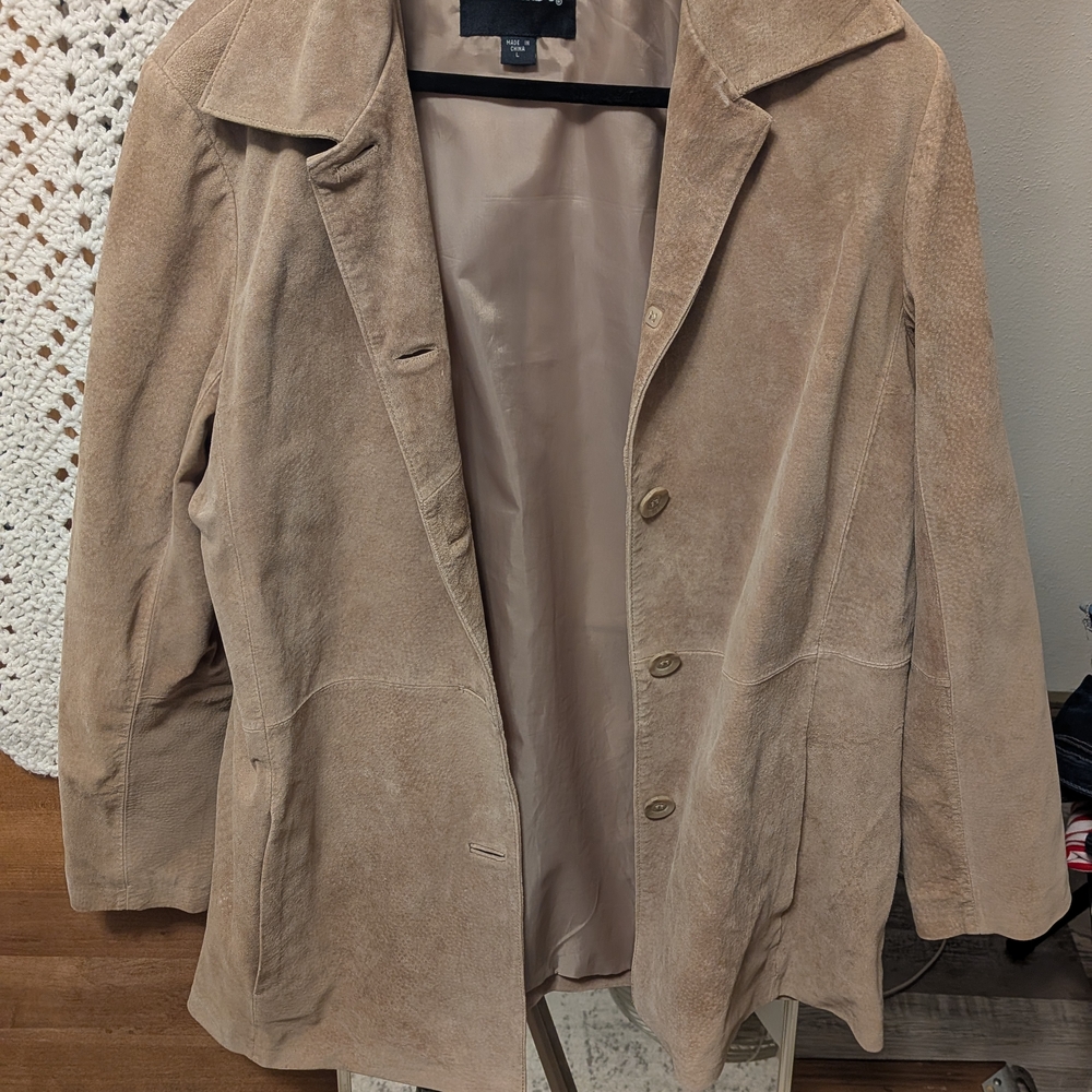 Bernardo Light Brown Suede Blazer